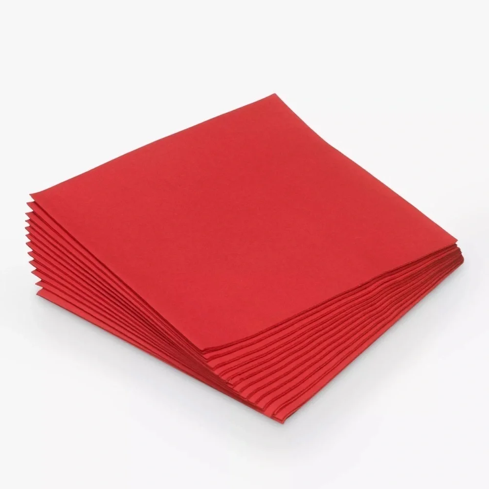30ct Be Merry Napkins - Red and Gold Script